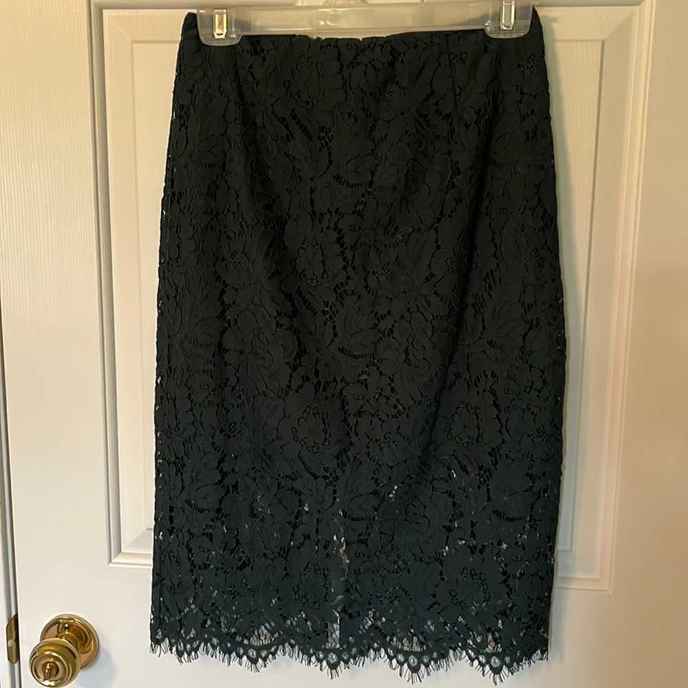 Dark green lace pencil skirt by Vero Moda